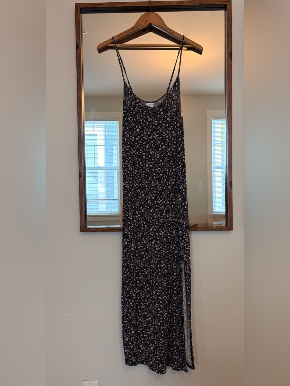 J.O & Co Black Floral Slip Dress — size S/P